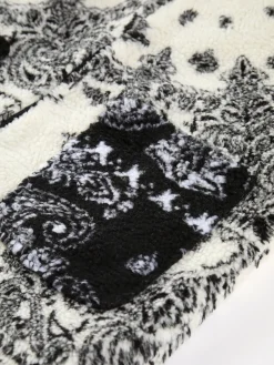 Floral Print Pocket Fleece Coat