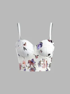 Floral Printed Corset Top