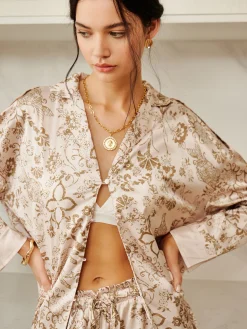 Floral Printed Pajama Pants Set
