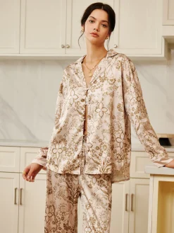 Floral Printed Pajama Pants Set