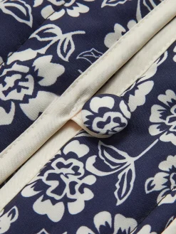 Floral Printed Pockets Winter Coat