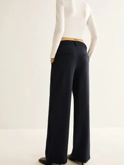 Front Zipper Straight Pants