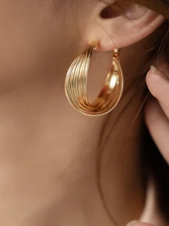 Geometric Metallic Earrings