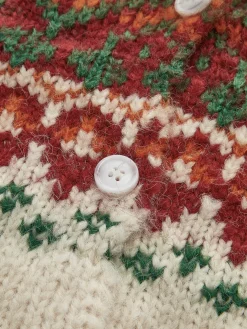 Geometric Pattern Breasted Cardigan