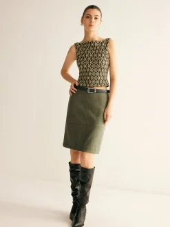 Geometric Pattern Crop Tank Top