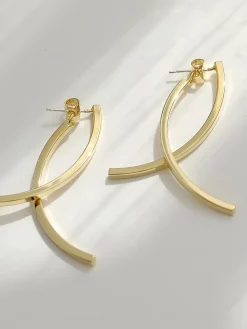 Geometric Stud Pendant  Earrings