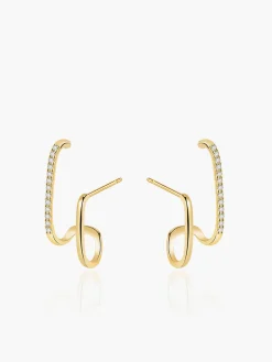 Geometric Zircon Ear Cuff