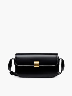 Glossy Buckle Clutch & Shoulder Bag