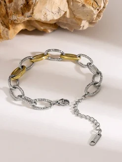 Golden & Silver Link  Bracelet