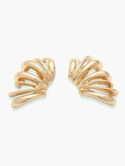 Golden Angel Wings Stud Earrings