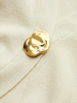 Golden Button Plain Cardigan