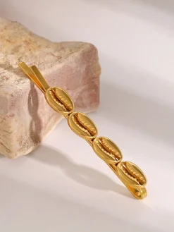 Golden Cowry Shell Hair Accessory