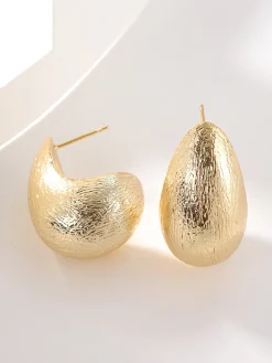 Golden C-Shape Earrings