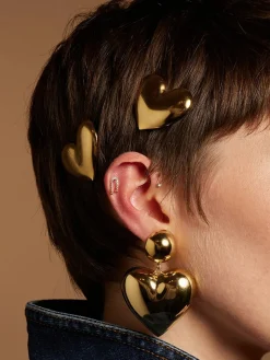 Golden Heart Hair Clip