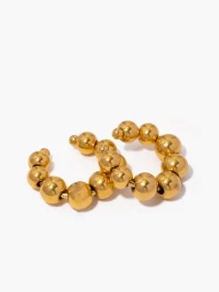 Golden Hoop Beaded Ear Cuff