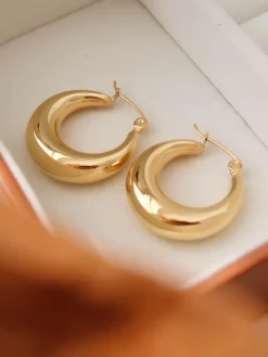 Golden Hoop Earrings