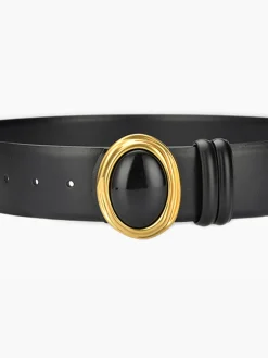 Golden Oval Buckle Belt