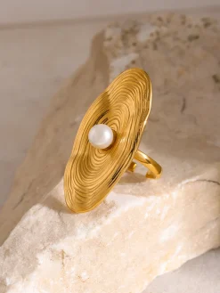Golden Pearl Ring