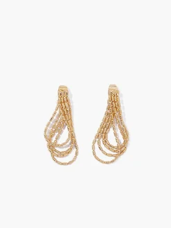 Golden Tassel Chain Drop Earrings