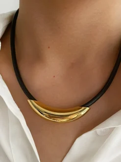 Golden Tube Rope Choker