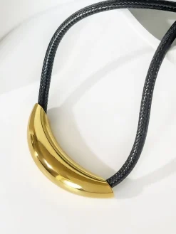 Golden Tube Rope Choker