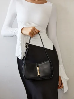 Golden Wist Lock Shoulder Bag