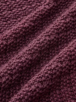 Golden-Button Textured Cardigan