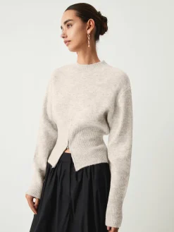 Half Zip Fuzzy Sweater
