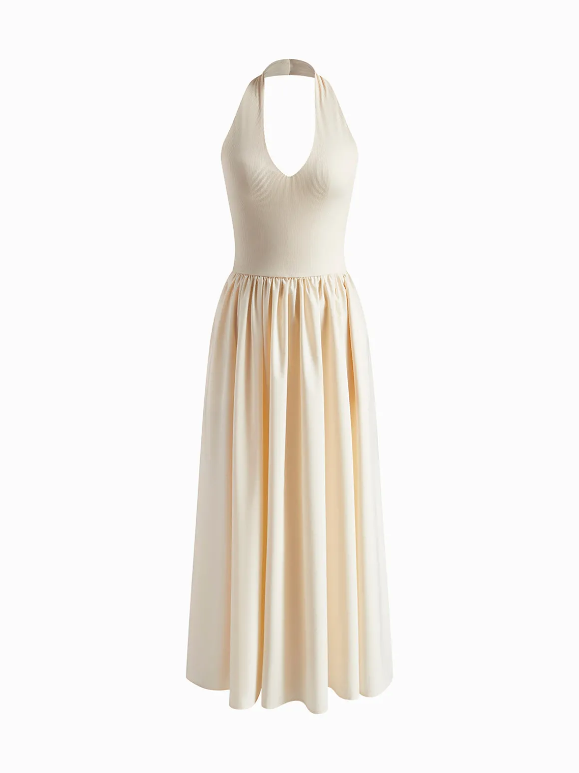Halter Backless Pockets Dress