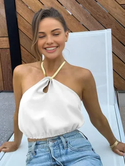 Halter Crop Sleeveless Top