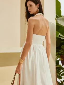 Halter Cutout Backless Dress