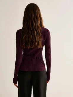 High Stretch Lapel Knit Top