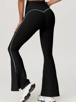 High Waist Hip-Lifting Flare Leggings