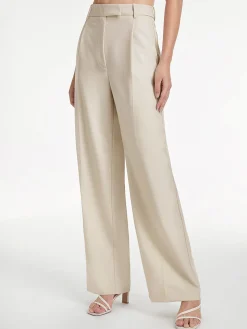 High Waisted Relaxed Fit Wide Leg Dress Pants
