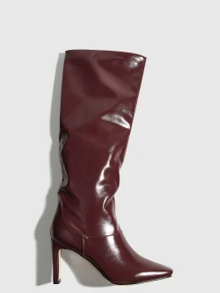 High-Heel Square Toe Knee-High Boots