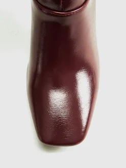 High-Heel Square Toe Knee-High Boots