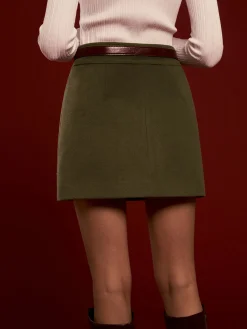 High-Waist A-Line Skirt Without Belt