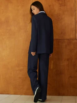 High-Waist Belted Long Pants