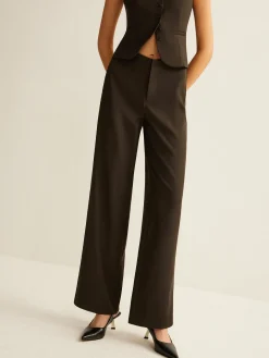 High-Waist Straight Pants