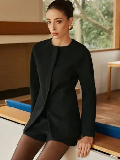 High-Waist Zipper Shorts
