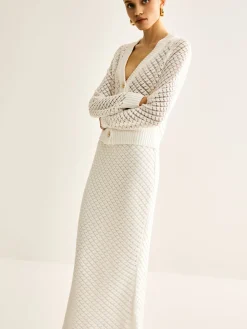 Hollow Lined Maxi Skirt Set
