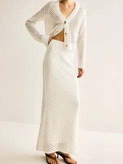 Hollow Lined Maxi Skirt Set
