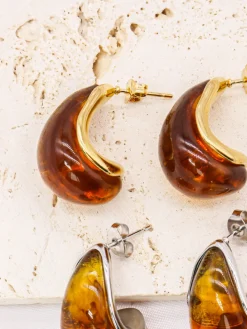Honey Drop Stud Earrings