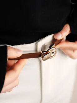 Hook Buckle Skinny Belt