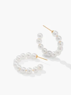 Hoop Pearl Earrings