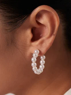 Hoop Pearl Earrings