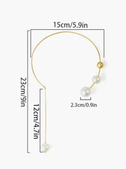 Imitation Pearl Choker Pendant Necklace