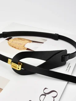 Irregular Hollow Leather Belt