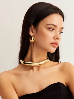 Irregular Lava Chunky Open Choker