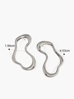 Irregular Metal Stud Earrings